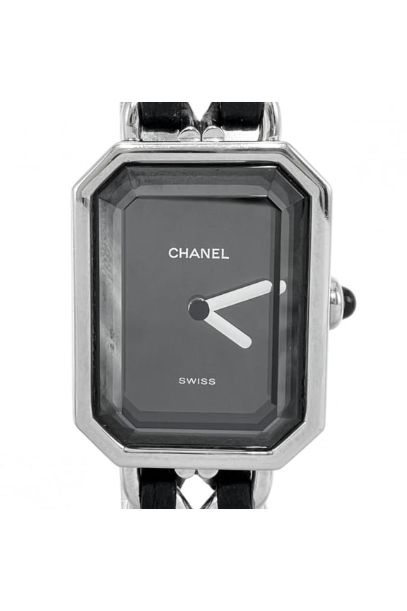 Pre-Owned Chanel Ladies' Premiere L Watch, Battery-Powered, Black Dial, Stainless Steel Quartz...