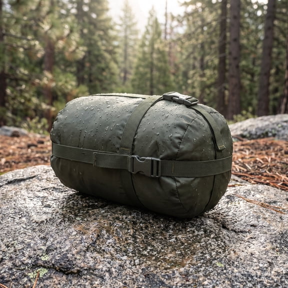 Milisten Durable Olive Green Sleeping Bag Organizer Bag for Camping Gear