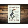 thumbnail image 1 of Toucan Tavern Novelty Sign, Metal Wall Decor - 10x14 inches, 1 of 4