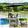 thumbnail image 4 of Costway Parasol Déporté de Patio 10 X 10 Pi en Aluminium, Rotation 360°, Inclinaison, Bleu Marine, 4 of 10