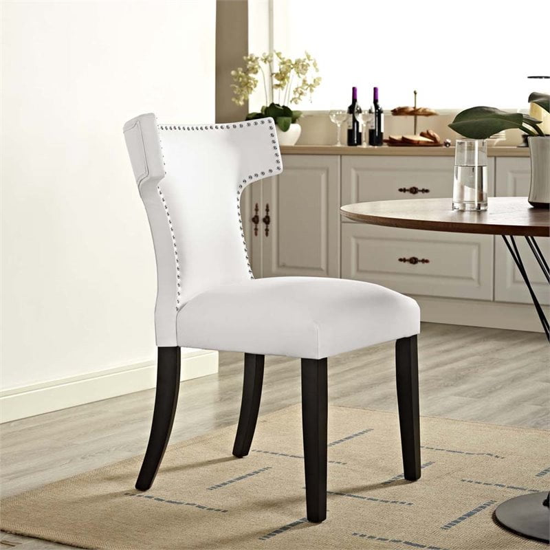 Hawthorne Collection Faux Leather Upholstered Dining Side Chair in