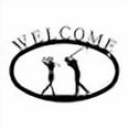 thumbnail image 2 of Village Wrought Iron WEL-156-S Small Welcome Sign-Plaque - Golf Couple, 2 of 3