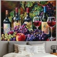 thumbnail image 2 of Orinice Wine Bottles Glasses Fruit Tapestry Wall Hanging Unique Style Graphic Tapestries Home Wall Decor Art for Living Room Bedroom Apartment Farmhouse Dorm 40x60inch, 2 of 6