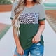 thumbnail image 2 of Blusa de manga corta con estampado de cuello redondo informal para mujer a la moda, Tops de verano Fridja hjk5548, 2 of 5