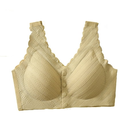 Clearance Staron Front Closure Bras for Women No Underwire Comfort Bras Wireless Comfortable Bra Soft Strap Soft Smoothing Front Close Bras