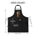 thumbnail image 5 of Kitchen 2 Pack Bib Apron Set - Adjustable Chef Aprons with Fun Cartoon Characters 2 Pockets Stylish Design for Cooking Baking Perfect for Men and Women, 5 of 6