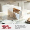 thumbnail image 2 of Bread Storage Container - 2 Pack  Plastic Bread Box with Ingeniously Tray - Airtight Container/Holder for Homemade Loaves and Baked Goods, 2 of 6
