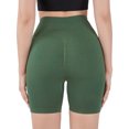 thumbnail image 3 of American Trends Workout Shorts for Women Seamless Elastic Spandex Shorts Gym Yoga Running Athletic Sports Shorts for Women Avocado Green M, 3 of 6