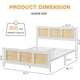 thumbnail image 2 of Blanca rattan marco de cama con cabecero: strong metal slats support, no necesita colchón base, noise - free design, 2 of 10