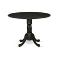 thumbnail image 2 of East West Furniture Dining Table Wirebrushed Black, DLT-ABK-TP, 2 of 7