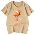 thumbnail image 4 of PMVFHDE T-Shirts à Manches Courtes pour Filles T-Shirts Amples pour Filles T-Shirts Amples pour Filles T-Shirts Imprimés Col Rond Manches Courtes T-Shirt Khaki, 3-4 Ans, 4 of 4