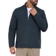 thumbnail image 4 of Chaqueta de negocios INSPIRE CHIC para hombres, con forro, cuello alto, cierre completo, chaqueta formal de golf, tamaño S, azul oscuro, 4 of 7