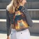 thumbnail image 5 of Disketp Starry Sky Constellation Cat Mochila de Lona Estampada, Mochila Escolar de Viaje Ligera para Estudiantes y Portátil-Medium, 5 of 5