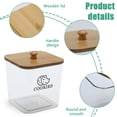 thumbnail image 5 of Brabtod Airtight Plastic Cookie Jar with Bamboo Lid, 4.3L Clear Food Storage Container for Cookies, Biscuits, Snacks, Candy & Dry Goods, 5 of 7