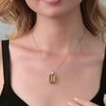 thumbnail image 6 of Gem Stone King 925 Sterling Silver Brown Tiger Eye Pendant Necklace for Women (12.05 Cttw, Emerald Cut 18X13MM, with 18 inch Silver Chain), 6 of 6