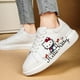 thumbnail image 3 of Zapatillas de deporte hello kitty para mujer, zapatos informales con plataforma para kateboarding, planos, 3D, graffiti, color rosa, 3 of 5