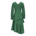 thumbnail image 6 of Vetsdori Womens Long Sleeve Midi Dresses Lace Evening Gown Dresses Outfits V-Neck Semi Formal Party,Dress for Junior, 6 of 9