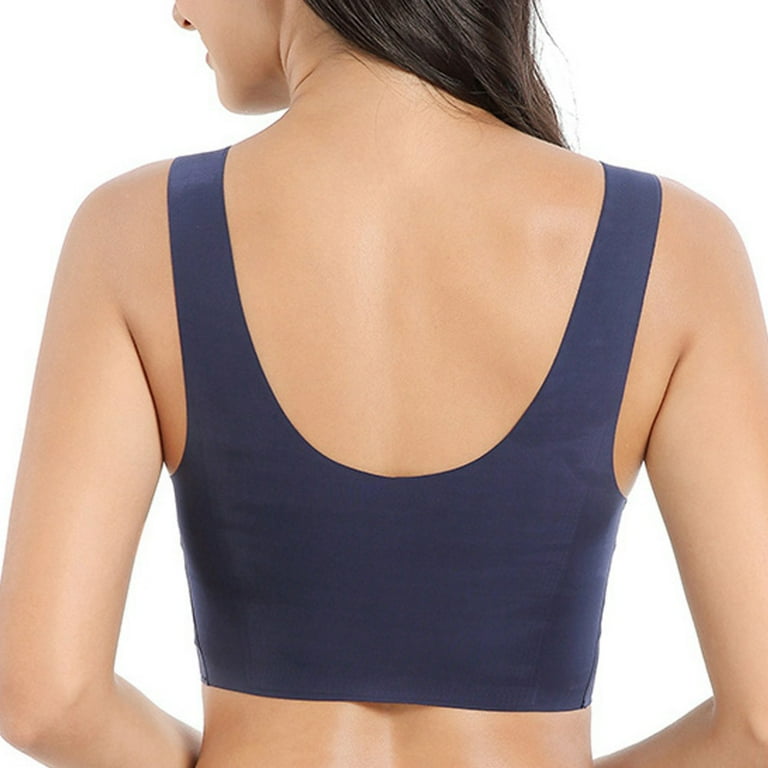 Women's Sports Bra – Seamless Front Lace Cover Removable Padded