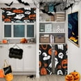 thumbnail image 6 of Halloween Pumpkin Ghost Kitchen Window Curtains Valance and Tier Set 36 Inch, Cute Skull Spider 3 Piece Window Treatment Tiers for Living Room Bedroom Kitchen Decor Drapes, 6 of 6