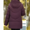 thumbnail image 6 of Christmas Gift Ofreoo Women's Winter Casual Loose Fashion Color Pocket Zippered Tops Reversible Long Cotton Coat Winter Coats for Women, 6 of 9