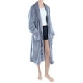 thumbnail image 3 of Feinuhan Women And Men Soft Shawl Collar Long Fleece Side Pockets Unisex Bathrobe, 3 of 7