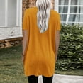 thumbnail image 5 of Womens Summer Tops 2023 Casual Solid Loose Pullover Crewneck Short Sleeve Tunic Blouse With Pockets Oversized Tshirts Shirts For Women Workout, 5 of 6