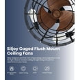thumbnail image 5 of HOOMEDELIER Caged Ceiling Fan with Light and Remote, 6 Speeds Indoor Ceiling Fan Musical Notation Design with 3 Blades-Downrod Mount, 5 of 8