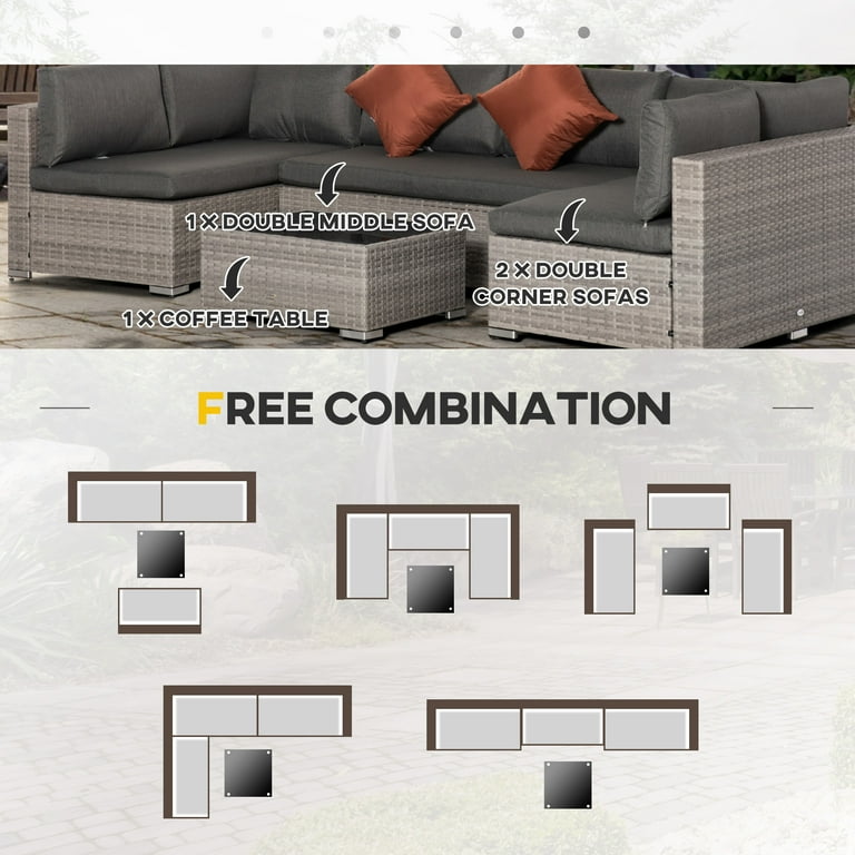 Outsunny sectional online sofa