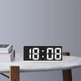 thumbnail image 4 of Despertador digital Pantalla Snooze 2 alarmas Control de voz USB Temperatura de atenuación para Viajes, 4 of 6