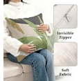 thumbnail image 5 of Green Leaves Spring Summer Throw Pillow Covers Geometric Palm Tree Pillow Covers 18x18 Set of 2 Modern Home Decor Room Tropical Outdoor Decorative Pillowcase for Sofa Bed Couch, 5 of 6