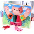 thumbnail image 3 of Vestido Gato Tablero De Habilidades Básicas Juego De Rompecabezas Para Niños Juguete De Desarrollo Montessori, 3 of 9