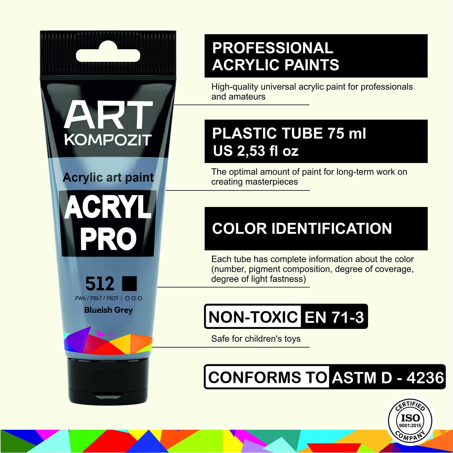 FARBA USA Professional Artist Acrylic Paint Set - 12 Color Kit with Non-Toxic, Richly Pigmented Paints for Canvas, Wood, Paper - Waterproof, Fade-Resistant - Ideal for Beginners & Advanced Painters