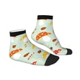 thumbnail image 3 of Bingfone Mushroom Bee Design Patterned Men'S Women'S Casual Cotton Socks, 3 of 9