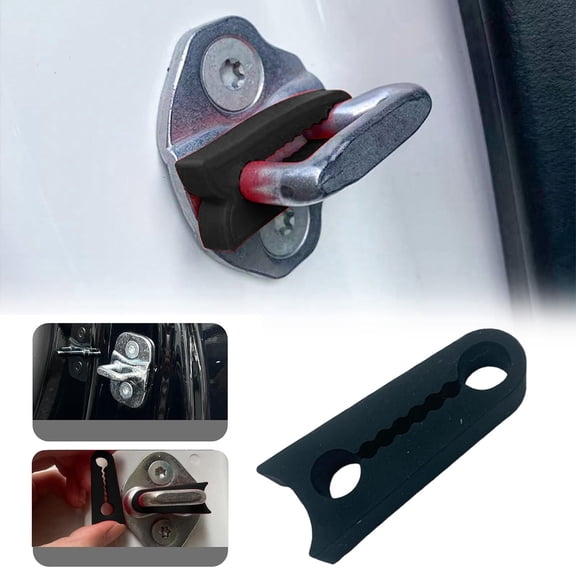1Pcs Car Door Lock Cover Pad,Silicone Car Door Latch Covers Shock Absorber Pad with Non-Slip Teeth Design,Universal Cars Doors Lock Protector for Truck,SUV