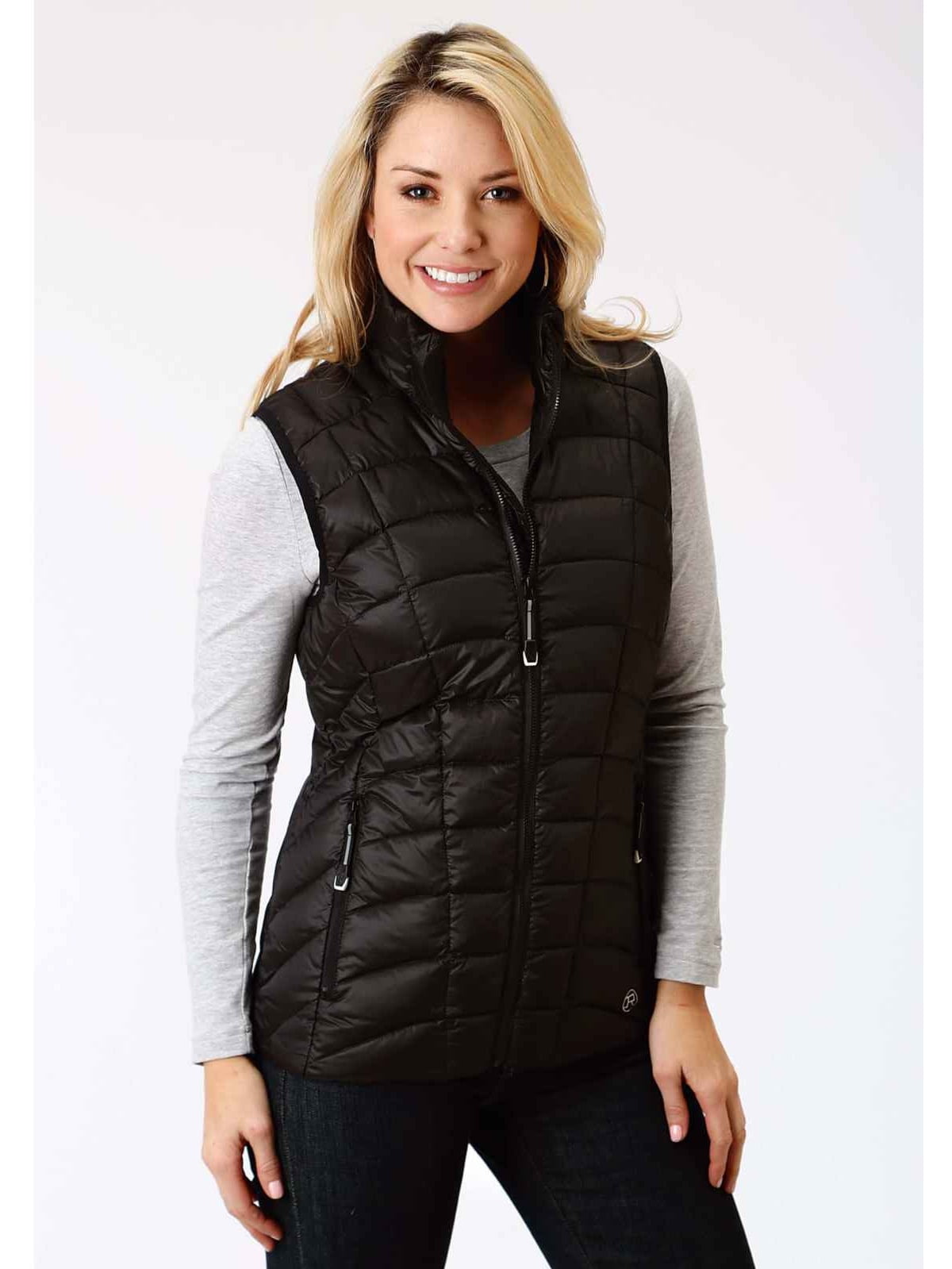 Roper Solid Nylon Quilted Vest Outerwear Girls