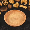 thumbnail image 4 of Wicker Woven Round Snack Fruit Bowl and so on.Of Rattan Food Tray Organizer 20x3cm, 4 of 8