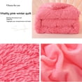 thumbnail image 3 of Plush Flannel Blanket Warm Cozy Throw Blanket for Air Conditioning Nap, Pink, 3 of 4