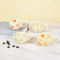 thumbnail image 4 of Koythin 4-Piece Ceramic Coffee Mugs, Creative Flower Mug for Office and Home, 8.5 oz/250 ml for Latte Tea Milk (Blue Flower, Orange Flower, Pink Cherry, Purple Tulip), 4 of 14