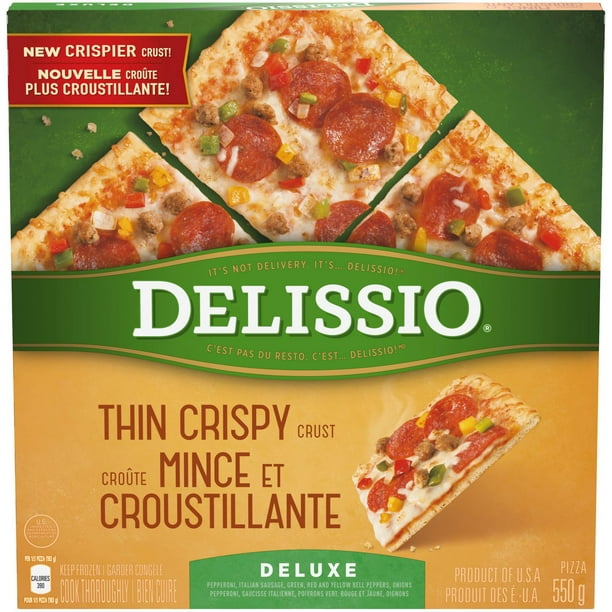 Pizza DELISSIO® Croûte mince et croustillante Deluxe 550 g