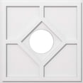 thumbnail image 2 of Ekena Millwork CMP24EY-07000 24 Po OD x 7 Po ID Carré Embry Architecture Grade PVC Contemporain Plafond Médaillon, 2 of 4