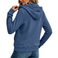 thumbnail image 5 of Guluxicc Womens Hooded Jacket with Pockets Full Zip Drawstring Long Sleeve Solid Jackets for Everyday Fall Winter, 5 of 7