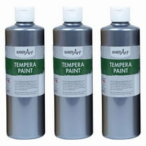 Rock Paint & Handy Art RPC231166-3 16 oz Metallic Silver Tempera Paint - 3 Each