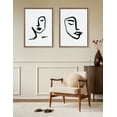 thumbnail image 6 of Kate and Laurel Sylvie Beaded Woman Face Art and Face Line Art Vintage Framed Canvas Wall Art Set by Viola Kreczmer, 2 Piece Set 18x24 Gold, Minimal Brushstroke Face Drawing Art for Wall, 6 of 7