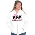thumbnail image 3 of Pink Spread The Hope Breast Cancer Womens Plus Size Graphic Zipper Hoodie Brisco Brands 4X, 3 of 5