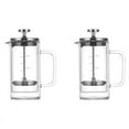 thumbnail image 1 of 2X Double Layer High Borosilicate Glass Press Pot Press Filter Coffee Apparatus French Coffee Pot with Scale, 1 of 6