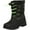 Black/Lime, variant on NORTY Toddler Little Big Kid Unisex Winter Insulated Boots Mid-Calf Fleece Lined Snow Boot