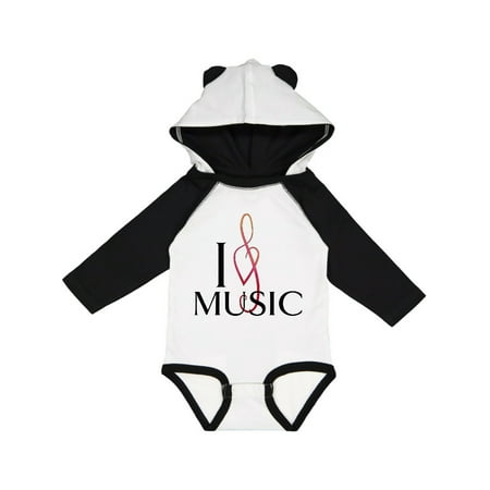 

Inktastic I Love Music Gift Baby Boy or Baby Girl Long Sleeve Bodysuit