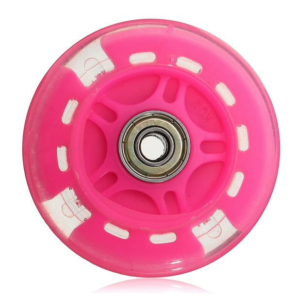 Sonducket Rueda de patinete para niños de PU, portátil, Universal, 80mm, reparación de patines en línea, ruedas coloridas, accesorios de Patinetes eléctricos Rosado