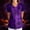 Dark Purple #079, variant on Halloween Scrub Tops for Women Ghost Castle Graphic V-Neck Horror Holiday Scrubs Top Candy Print Short Sleeve Vintage Medical Scrub Shirts with Pockets M