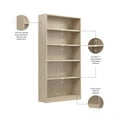 thumbnail image 5 of Universal Tall 5 Shelf Bookcase in Natural Elm - Engineered Wood, 5 of 11